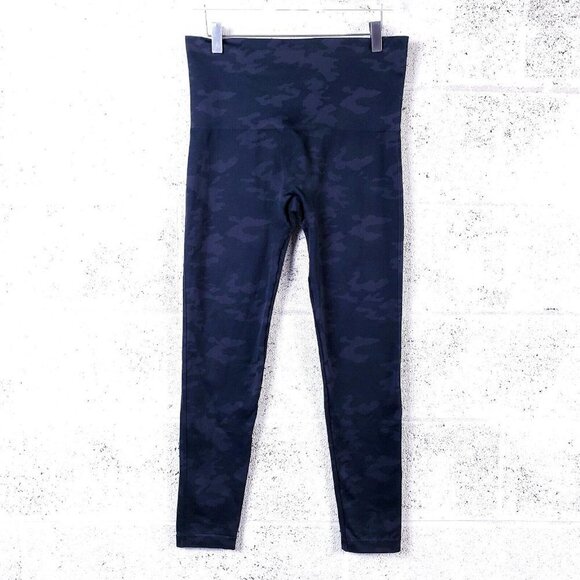 Spanx Women's Size 2X Black Camo Seamless Look At Me Now Leggings High Waist 7/8 - Picture 2 of 6